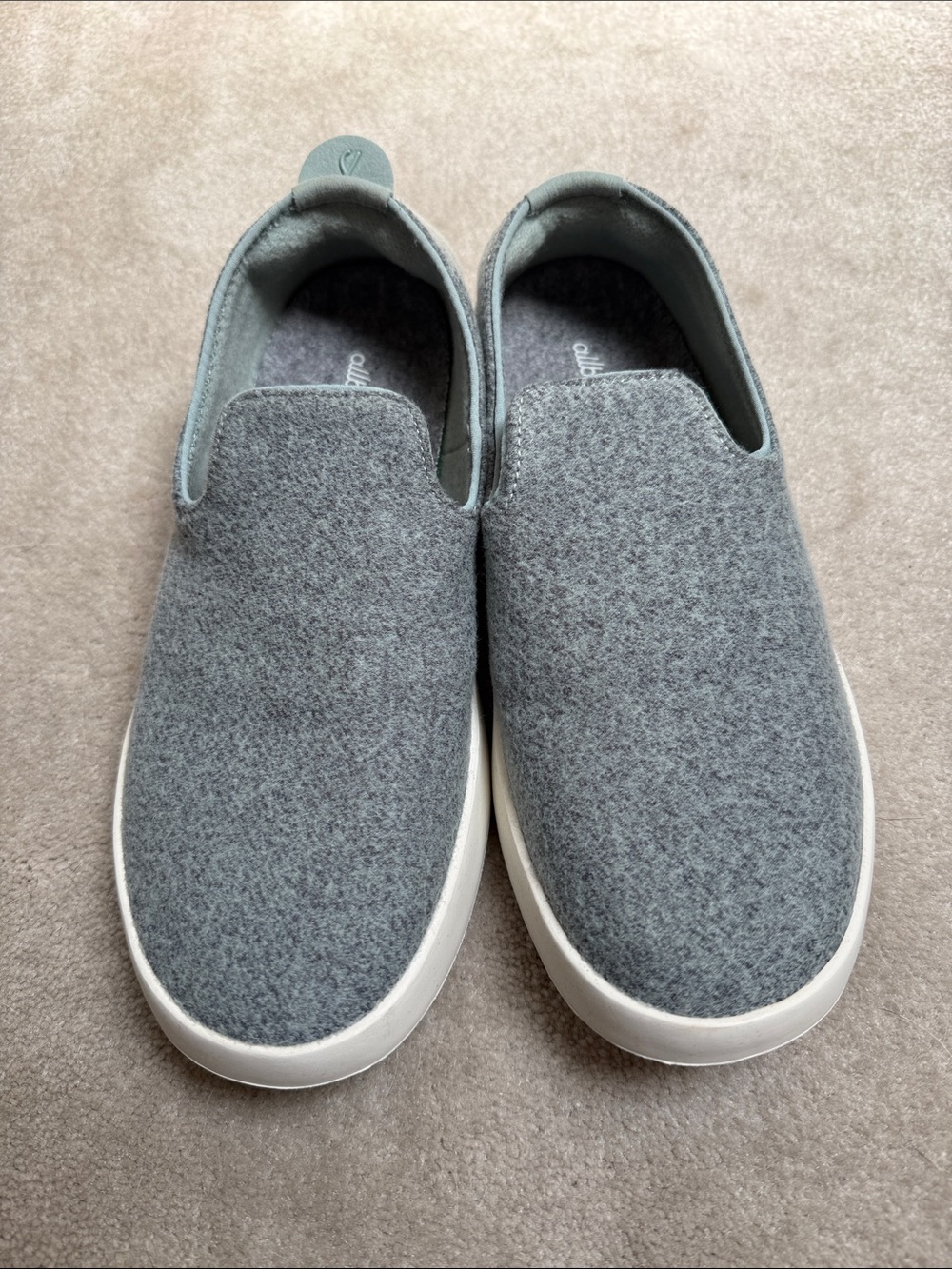 allbirds Heather Gray Slip-On Wool Sneakers